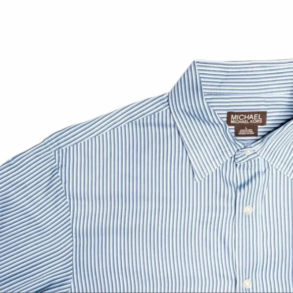 Michael Kors Mens Striped Button-down Shirt Size Large - Picture 2 of 7